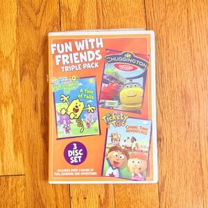 Fun with Friends Triple Pack DVD Wubbzy Chuggington Tickety Toc 3-Disc Set